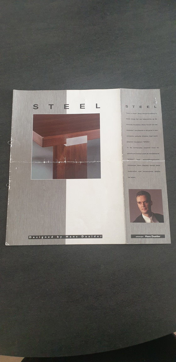 Image 1 of Vitrinekast en kleine kast, merk dutch oak Steel, designer by Hans Daalder