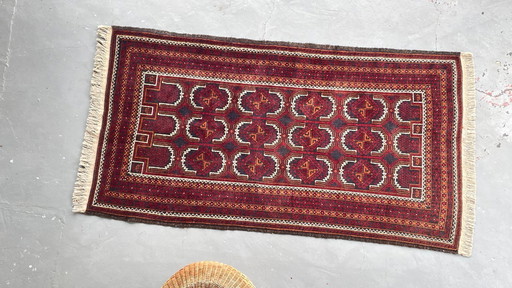 Alfombra artesanal vintage - 102 cm x 204 cm