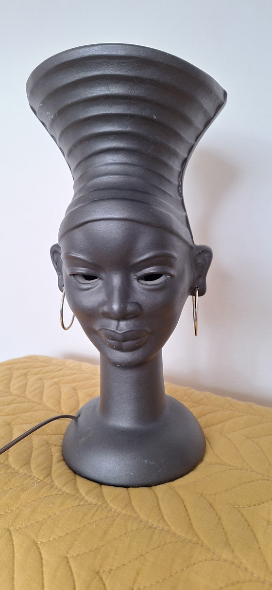 Image 1 of Schöne Lampe Keramik afrikanischen Kopf
