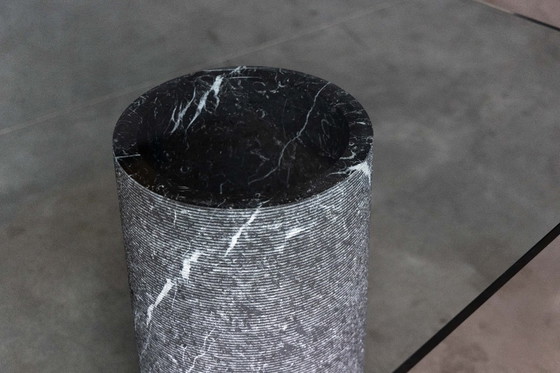 Image 1 of Esstisch aus Marmor und Glas von Massimo Vignelli, Italien, 1980er Jahre