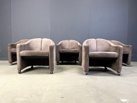 Image 1 of Poltrone PS142 di Eugenio Gerli per Tecno, anni &#39;70 - Set di 5