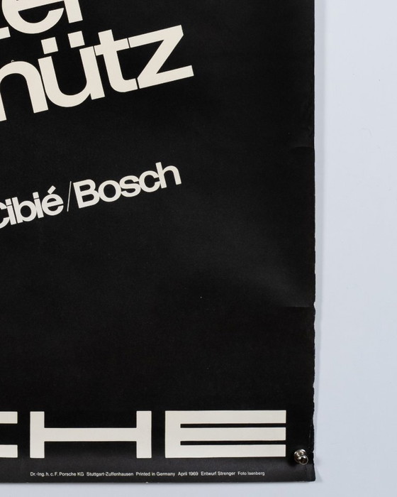 Porsche 6 Ore di Brands Hatch – 1969 – Poster originale vintage Porsche di Strenger – Mid-Century Modern – (photo 7 of 8)
