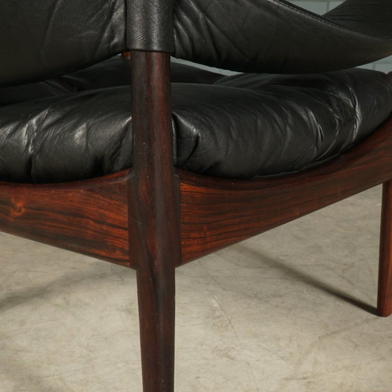 Poltrona lounge 'Modus' di Kristian Vedel - Søren Willadsen - anni '60 – Poltrone, Leather, Wood, Vintage (photo 14 of 14)