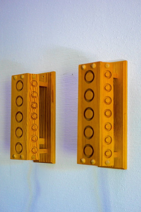 Mid-Century Modern Pine Wall Sconces from Vemdalia, Sweden, 1975, Set of 2 – Wall lights, Mid Century Modern (photo 3 of 13)