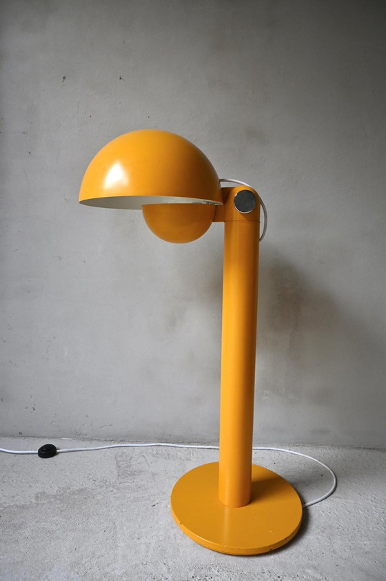 Image 1 of Vloerlamp Cuffia Design Francesco Buzzi voor Bieffeplast in geel