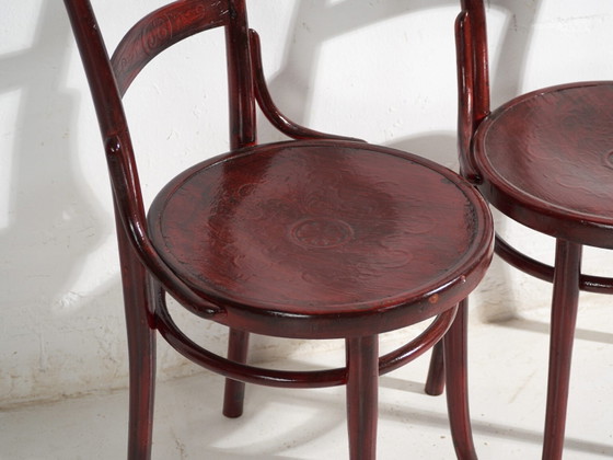 Antique set of 4 bentwood Thonet chairs – Central Europe, circa 1900 – Dining chairs, Metal (photo 34 of 40)