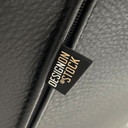 Design On Stock Black Leather Maua Swivel Chair