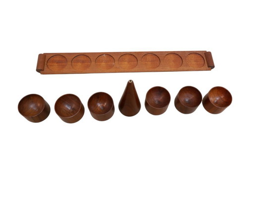 Image 1 of Set danese composto da 6 portauova e 1 saliera.