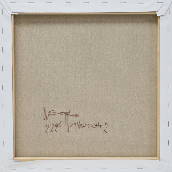 Image 1 of Malerei Waldlicht 2, handgemaltes Unikat, Natur, Landschaftsmalerei, Acrylmalerei 40x40cm