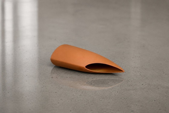 Image 1 of Mid-Century German Modern Stoneware Brick Red Vase from Asa Selection, 1980s