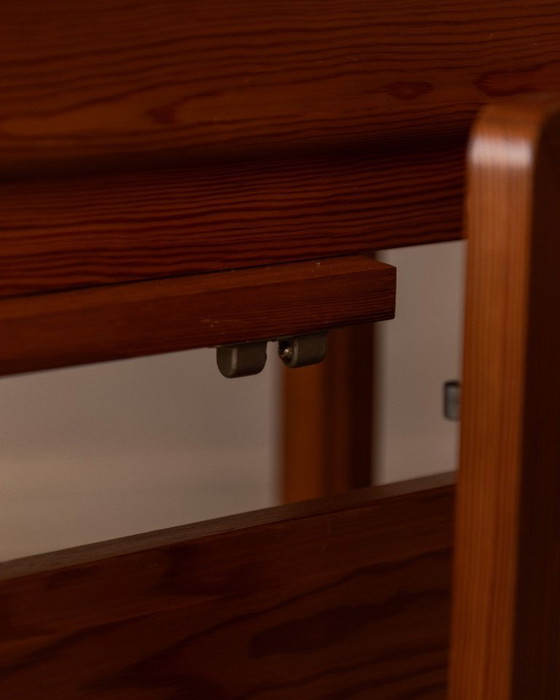 Image 1 of Vintage opvouwbare serveerwagen van grenenhout, jaren 70