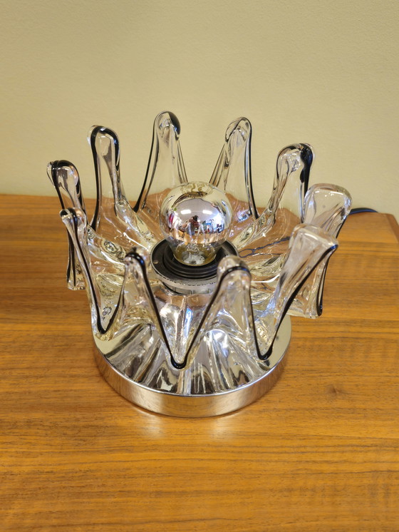 Image 1 of Vintage Glass Murano Italy Table Lamp Desk Lamp Lamp