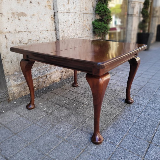 Image 1 of Extending crank dining table, J.& J. W. Meeks, New York, mahogany wood, 19th c. - United States