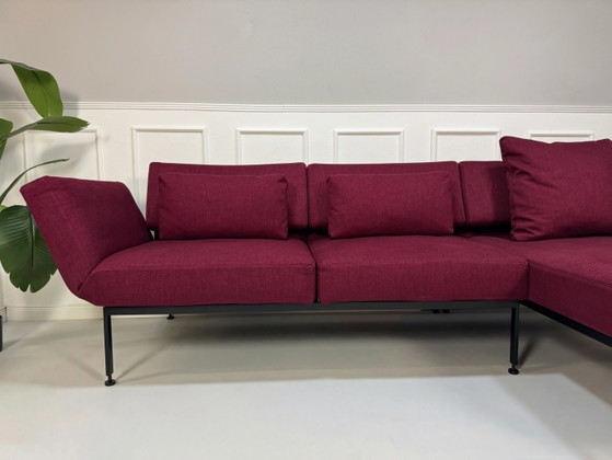 Image 1 of Brühl Roro Soft Sofa Stoff Rot Garnitur Schlafsofa Ecksofa