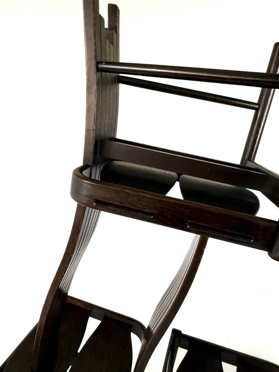 Image 1 of Set of 6 vintage Allmilmö dining chairs, 1980s