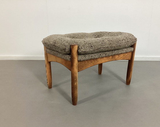 Image 1 of Pouf deense vintage in teak poef anni sessanta hocker