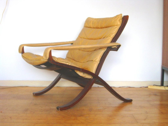 Flex Safari Folding Chair Westnofa Ingmar Relling 1960s – Wood, Leather (photo 3 of 12)