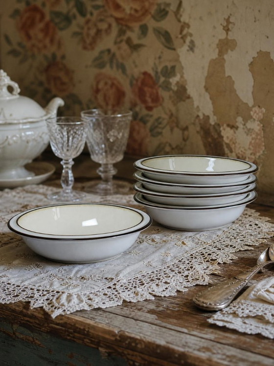 Image 1 of 8 Denby England stoneware bowls/deep plates, vintage 80s-90s