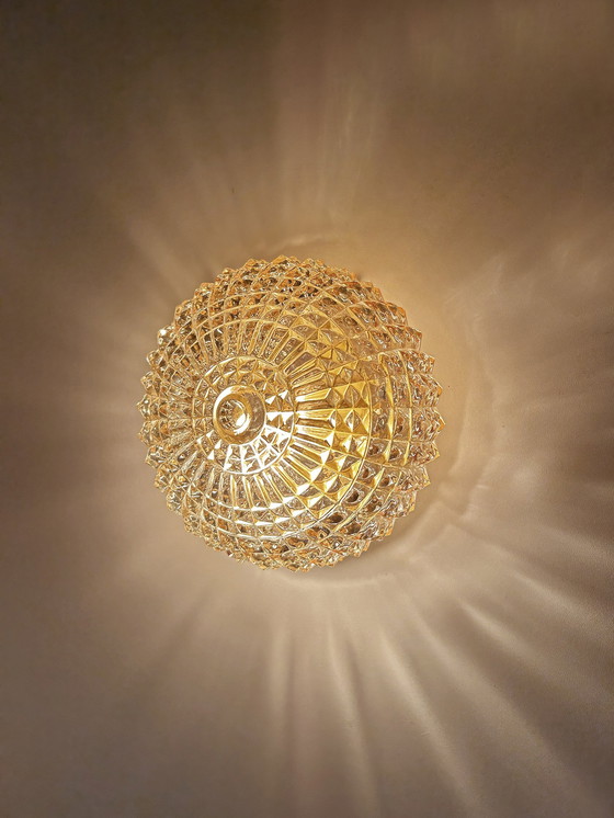 Image 1 of 2X Mid Century Glass Wall Lights