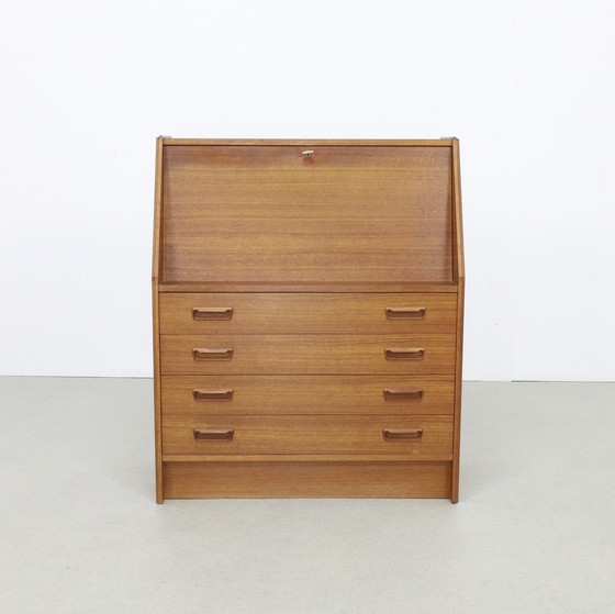 Image 1 of Vintage Danish Chest of Drawers/Secretaire Teak, 1960S