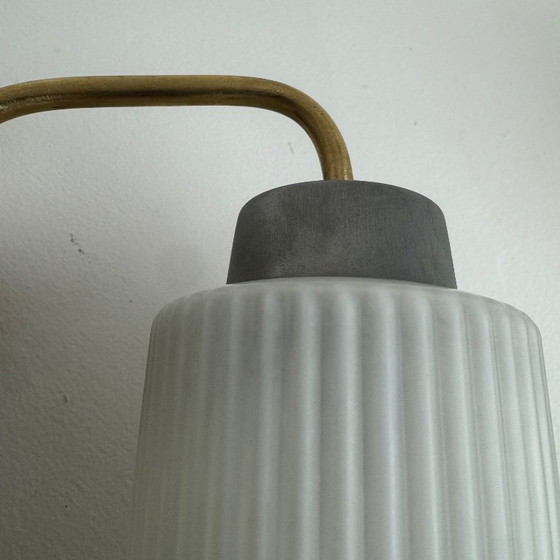 COPPIA DI APPLIQUE VINTAGE IN VETRO FLUE – Metal (photo 7 of 11)