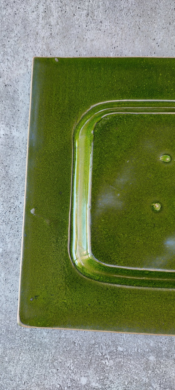 Image 1 of Vintage enamelled ceramic pocket emptier signed, 60s/70s