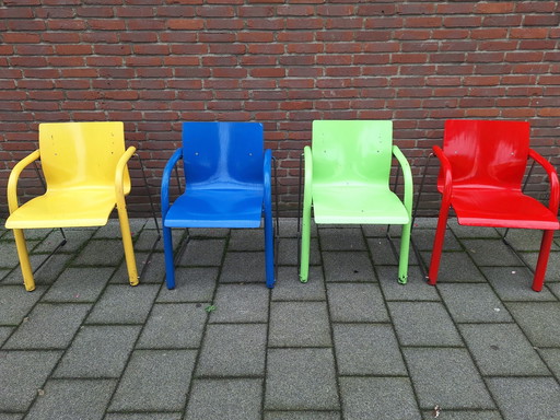 4x Thonet S320 design stoelen – eetkamerstoelen, Chrome, Iron (photo 2 of 15)
