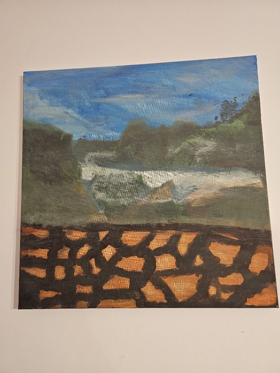 Image 1 of Large Abstract Painting - Paths of Passage – Warm Tones – T.C. Freiberger – Contemporary Expressio