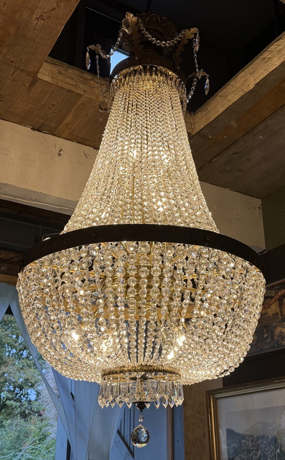 Image 1 of Very large impressive crystal chandelier 170 x 90
