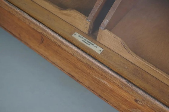 Image 1 of Meuble de mercerie/comptoir de magasin ancien en chêne britannique, années 1920/30