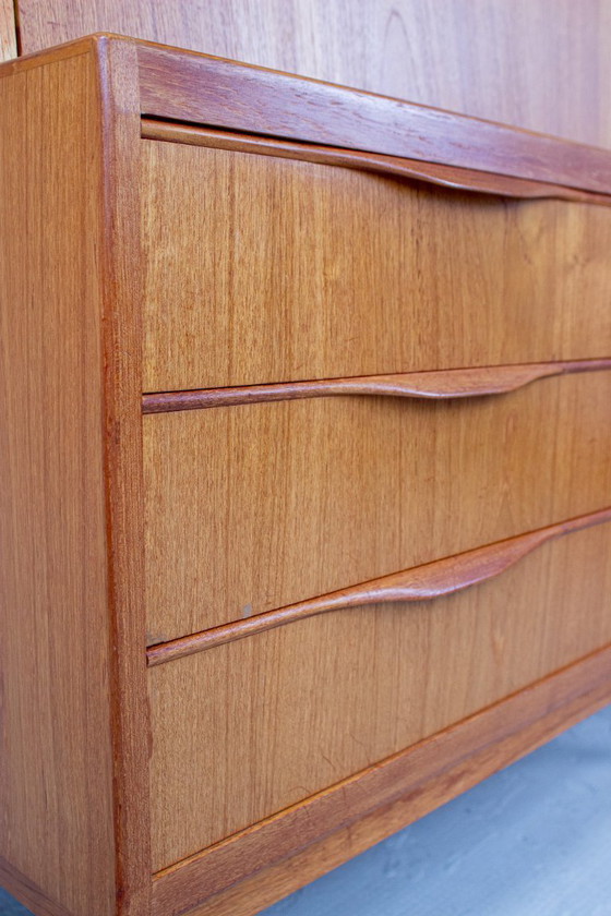 Image 1 of Scrivania da segretaria vintage in teak Erling Torvits, scrivania da scrittura danese