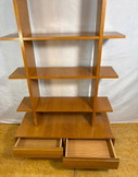 Mid Century Modern Style Teak Shelving Unit / Room Divider Scandinavian Influence  A striking mid century modern style shelving 