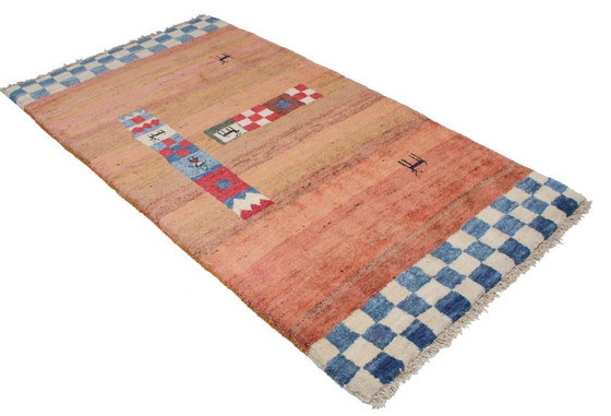 Image 1 of Original Perserteppich Gabbeh Ghashghai Orientteppich 204 cm x 108 cm Alt Natur