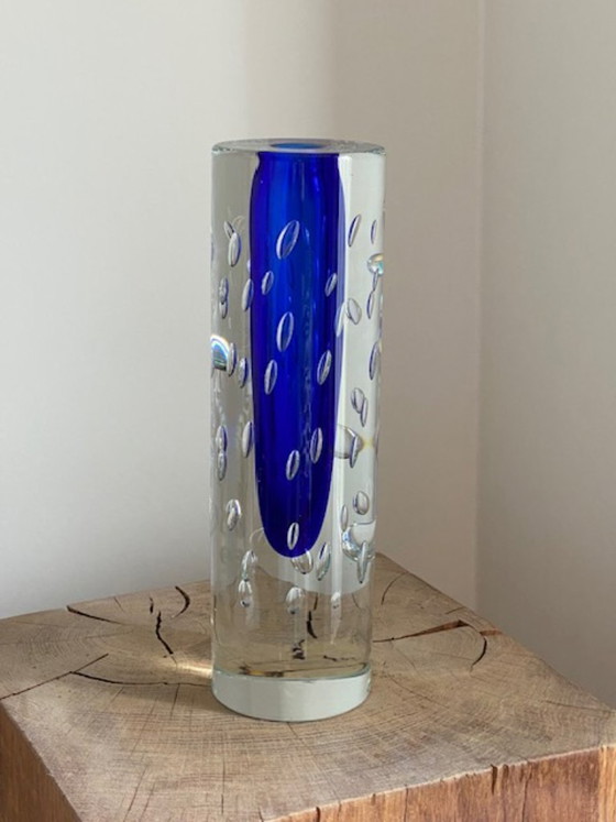Image 1 of Beranek Glassworks Skrdlovice Czech Republic 1970s Sommerso vase Jan Beranek
