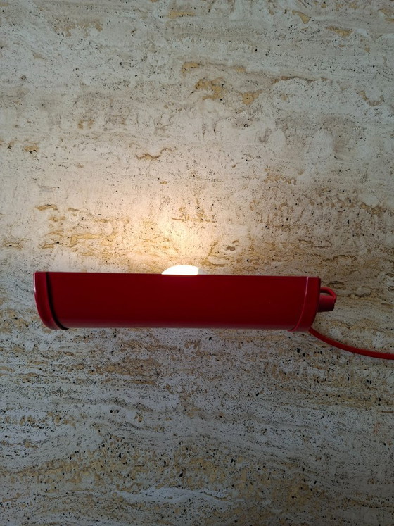 Applique rossa Vintage Happylight, anni '80, Metallo, Rosso, Modern (foto 3 di 13)