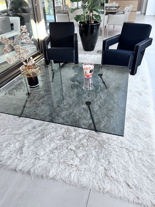 Table basse Beek 140x140 en verre