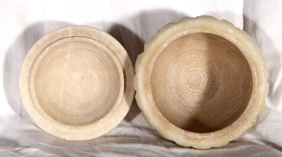 Image 1 of Vintage marmeren doos, 12x12 cm
