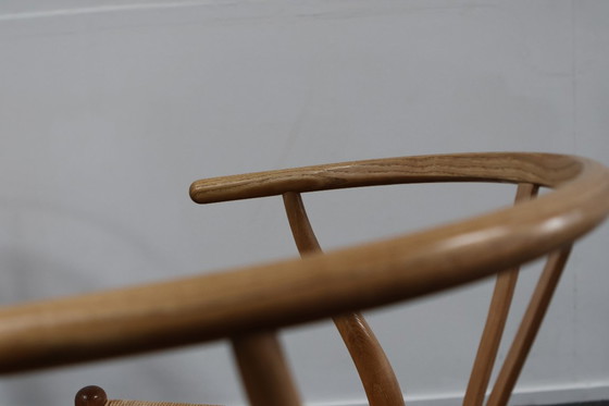 Image 1 of 4x Hans J. Wegner CH24 Sedie a spina di pesce in quercia, anni '70 Danimarca