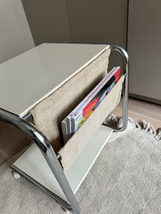 Side table Strajk - Vintage 1975 Ikea - Tomas Jelinek - Magazine holder