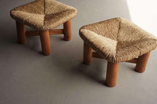 Pine Stools by Ate Van Apeldoorn for Houtwerk Hattem. Set of 2
