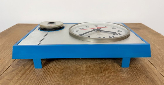 Horloge murale de cuisine vintage est-allemande de Weimar, années 1970 – Pendules, Glass, Plastic (photo 15 of 18)