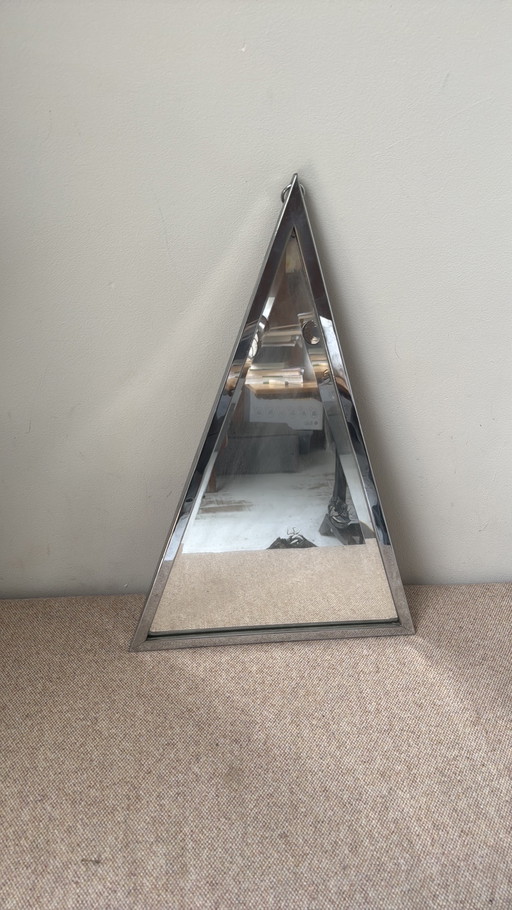 Art deco vintage triangle mirror