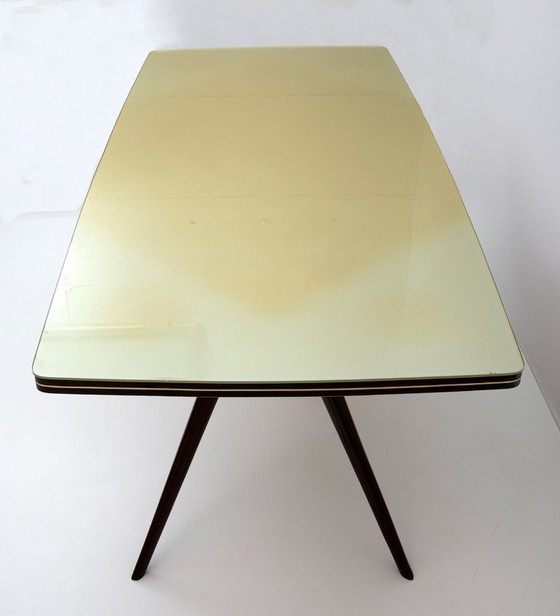 Image 1 of Table de salle à manger italienne de style Ico Parisi moderne du milieu du siècle, années 1950
