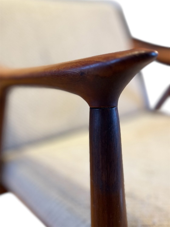 Image 1 of 3-Sitzer-Sofa aus Teakholz von Frederik Kayser aus der Möbelfabrik Vatne