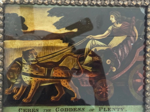 Mezzotint glass painting