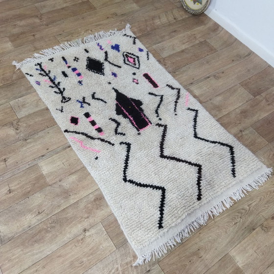 Image 1 of Klein Handgemaakt Marokkaans Berbertapijt - Small Handmade Moroccan Berber Carpet