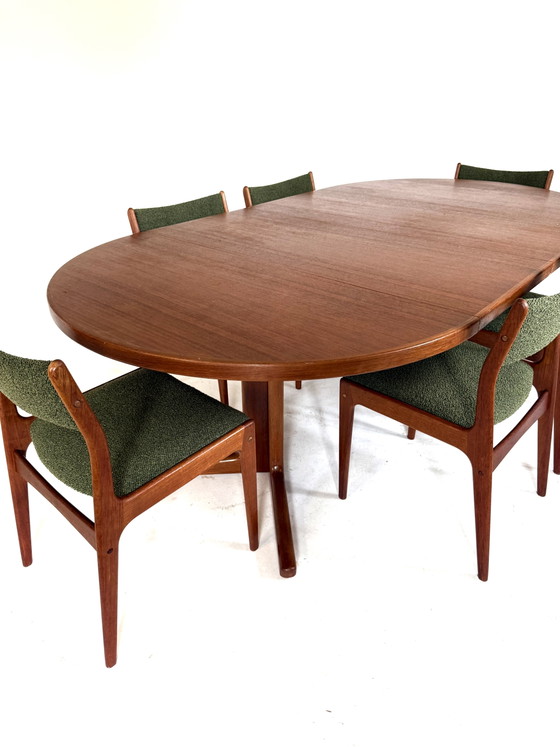 Vintage Extendable Danish Dining Table, Velje Møbelfabrik '60 – Velje Stolefabrik, Wood, Metal (photo 9 of 15)