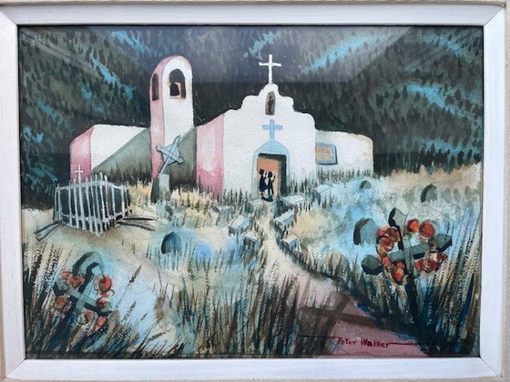 Image 1 of Peter Walker - Aquarelle "Mission de San Francisco