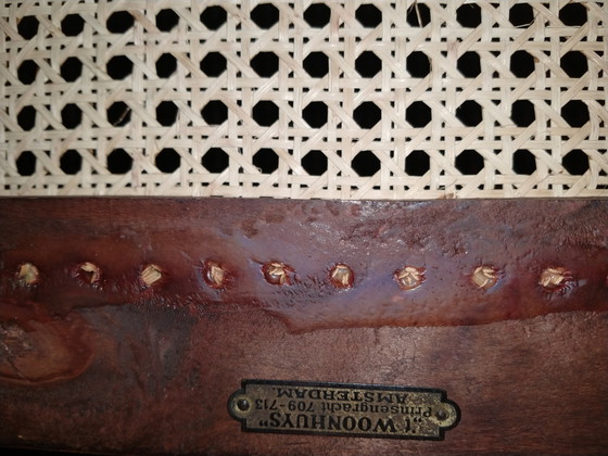 Image 1 of Antiker, niedrig sitzender Gurtbandsessel aus der 't Woonhuys-Fabrik in Amsterdam