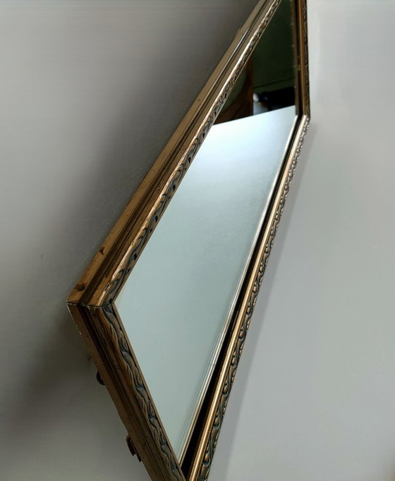 Espejo de cuerpo entero característico del Art Nouveau/Jugendstil (Renacimiento). Espejo de pared (90 x 35 (photo 4 of 12)